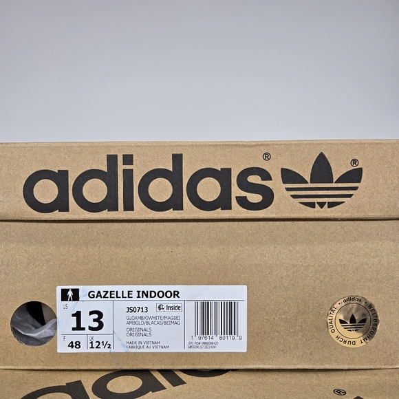 New adidas Gazelle Indoor Glow Amber Off White JS0713 Men's Shoes Size 13 - Picture 8 of 8